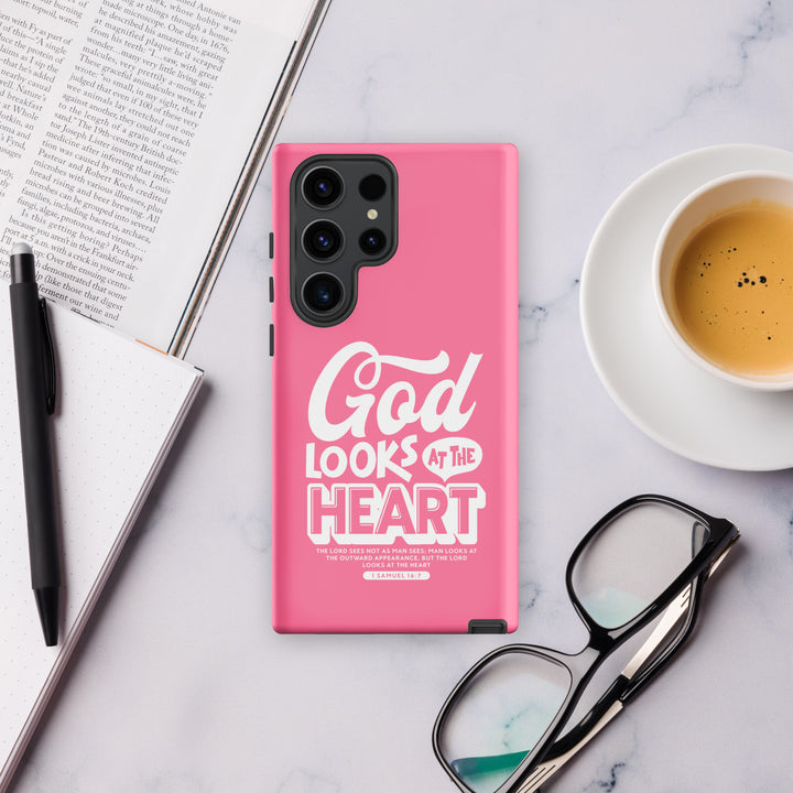 Christian Phone Case God Looks At Heart  for Samsung® Samsung® Phone Cases   