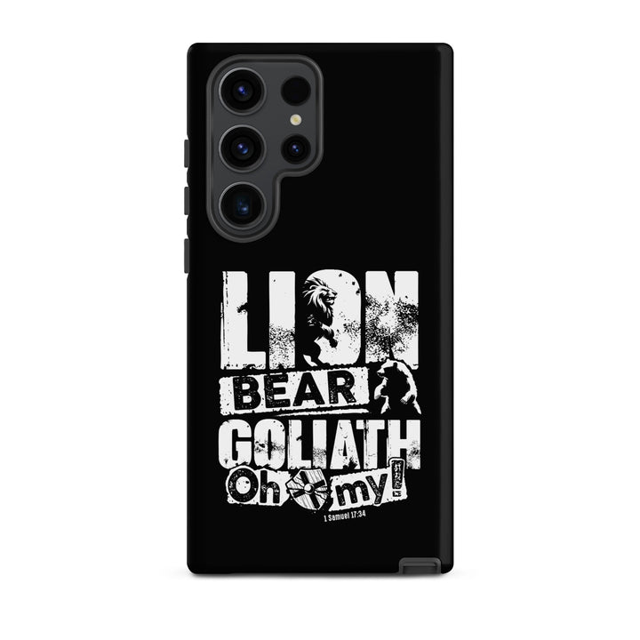 Christian Phone Case Lion Bear Goliath Black for Samsung® Samsung® Phone Cases Matte Samsung Galaxy S23 Ultra 