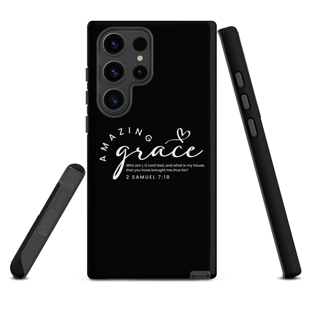 Christian Phone Case Amazing Grace Heart Black for Samsung® Samsung® Phone Cases   