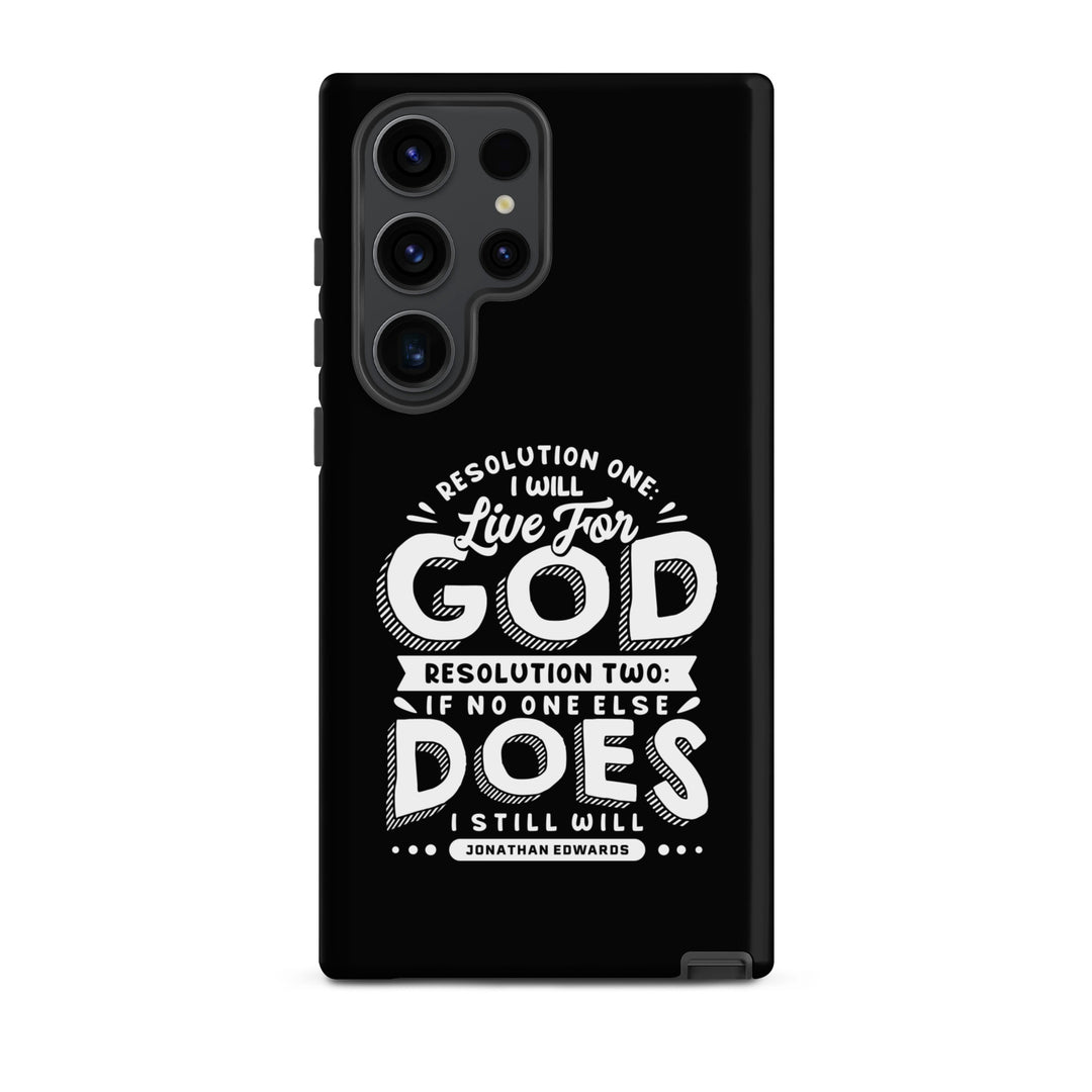 Christian Phone Case Live For God Black for Samsung® Samsung® Phone Cases Matte Samsung Galaxy S23 Ultra 