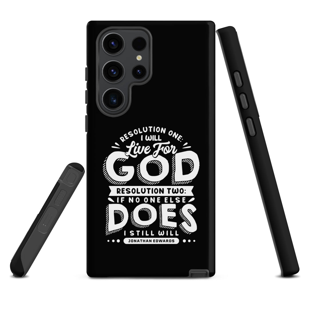 Christian Phone Case Live For God Black for Samsung® Samsung® Phone Cases   