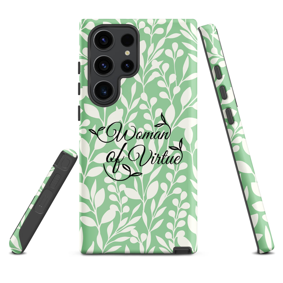 Christian Phone Case Woman of Virtue Green for Samsung® Samsung® Phone Cases   