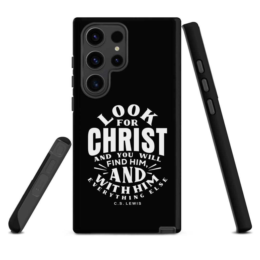 Christian Phone Case Look For Christ Black for Samsung® Samsung® Phone Cases   