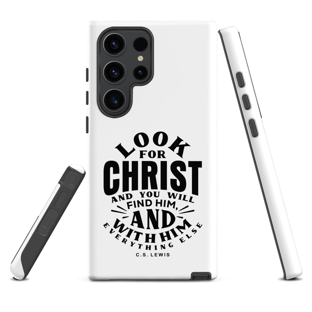 Christian Phone Case Look For Christ White for Samsung® Samsung® Phone Cases   