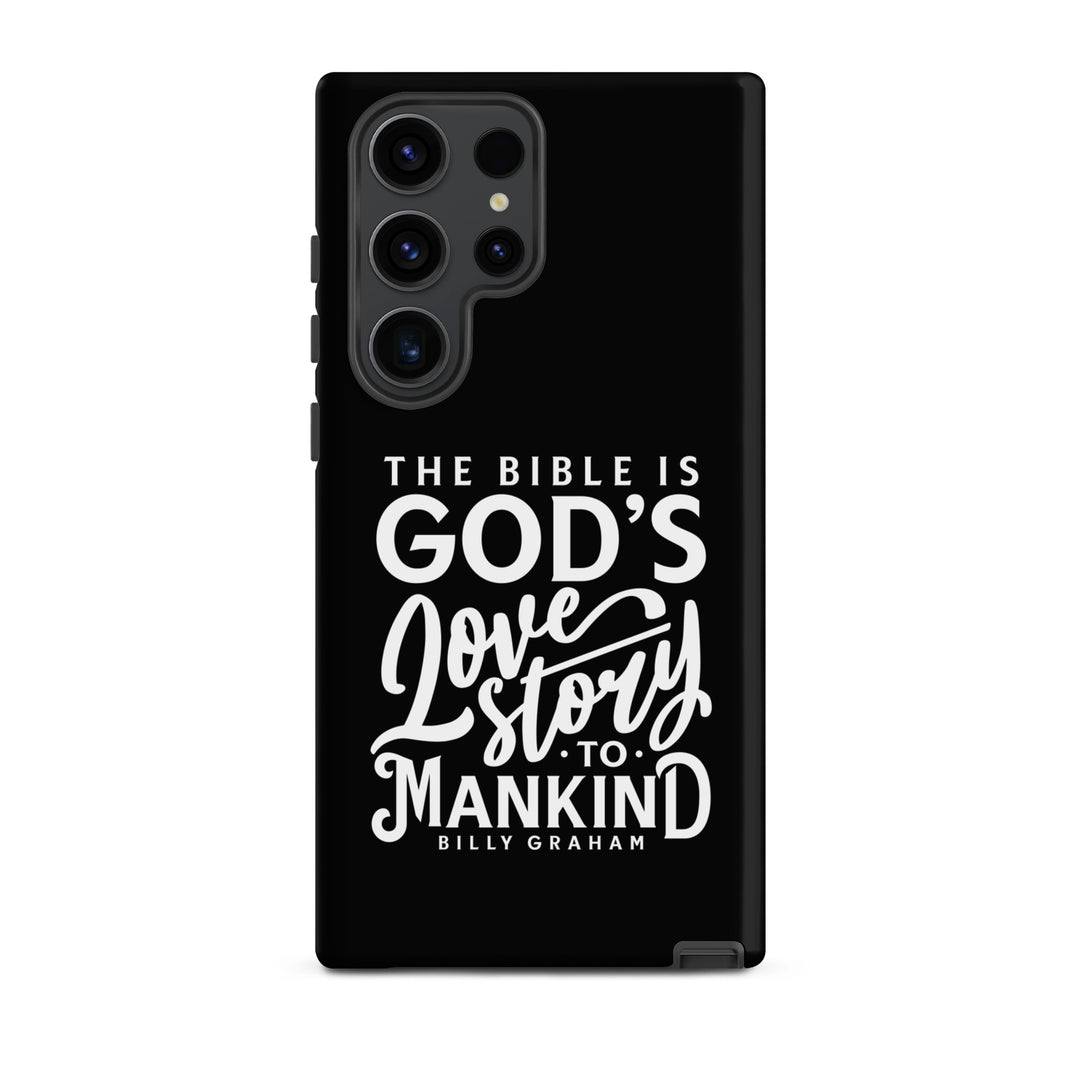 Christian Phone Case God's Love Story Black for Samsung® Samsung® Phone Cases Matte Samsung Galaxy S23 Ultra 