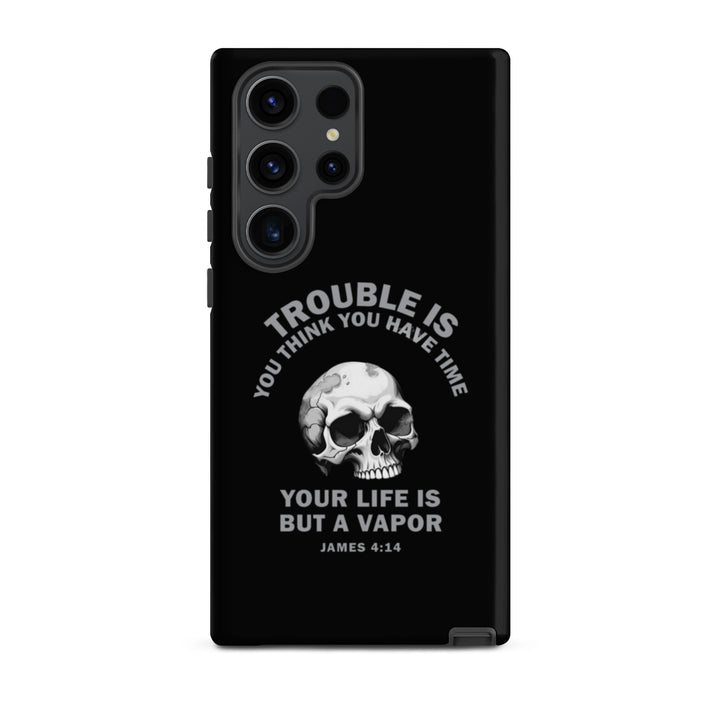 Christian Phone Case Life Is Vapor Black for Samsung® Samsung® Phone Cases Matte Samsung Galaxy S23 Ultra 