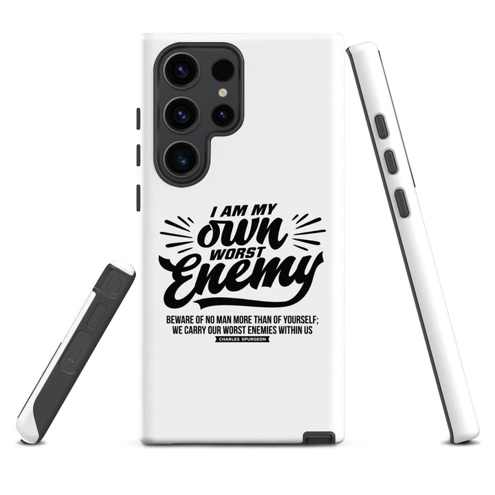 Christian Phone Case Worst Enemy White for Samsung® Samsung® Phone Cases   