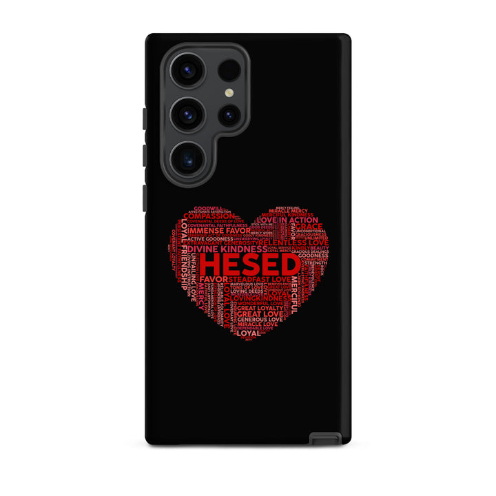 Christian Phone Case Hesed Heart Black for Samsung® Samsung® Phone Cases Matte Samsung Galaxy S23 Ultra 