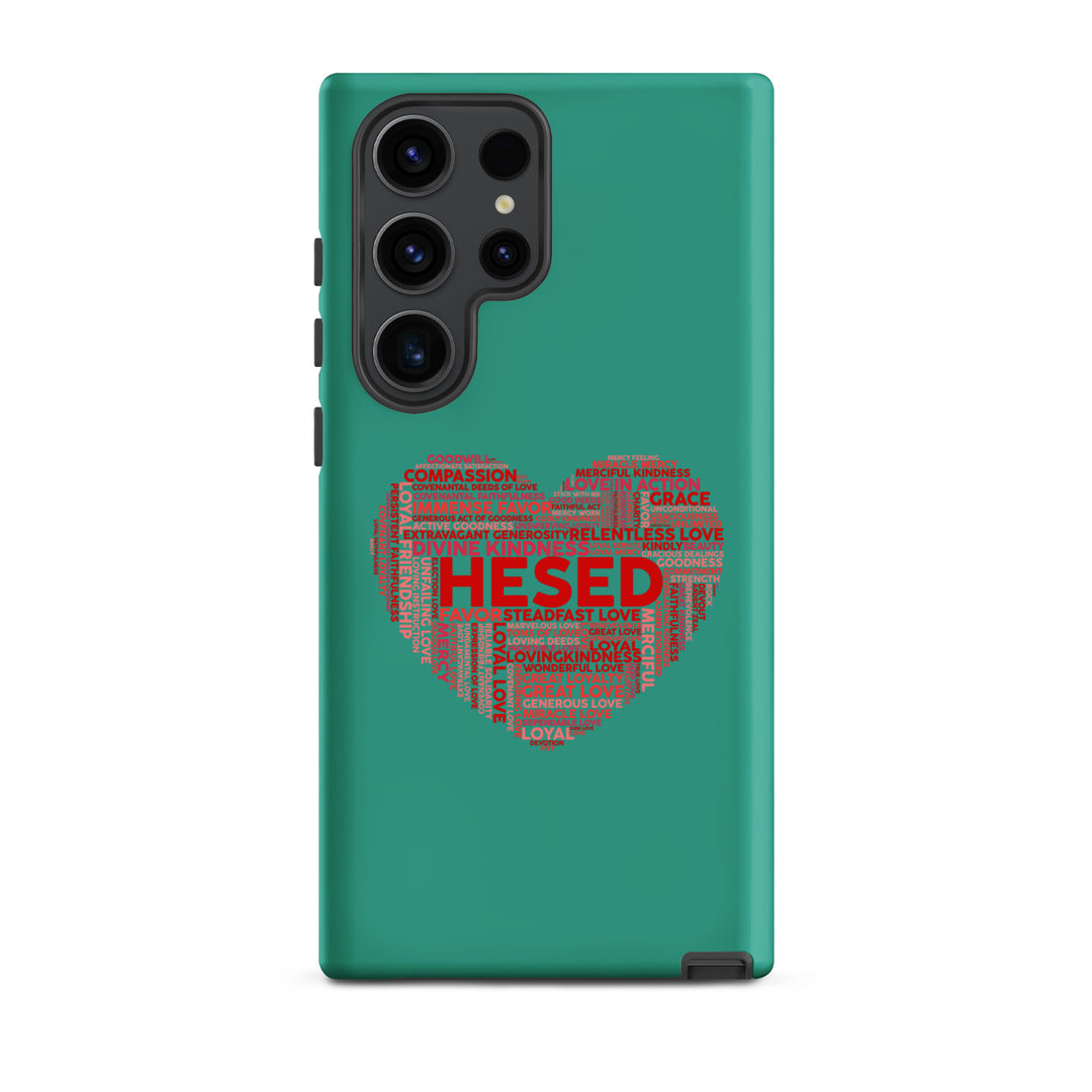 Christian Phone Case Hesed Heart Teal for Samsung® Samsung® Phone Cases Matte Samsung Galaxy S23 Ultra 