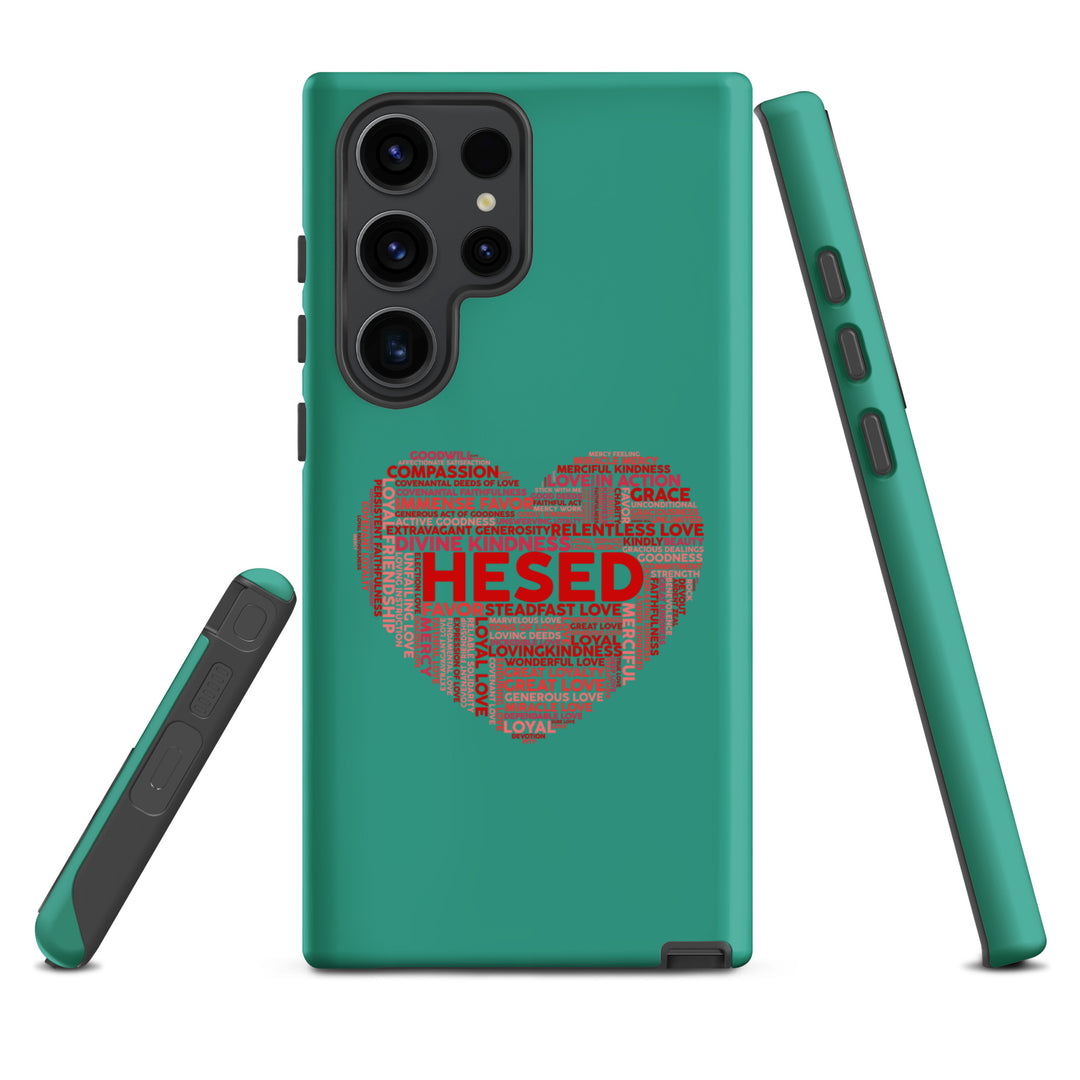 Christian Phone Case Hesed Heart Teal for Samsung® Samsung® Phone Cases   