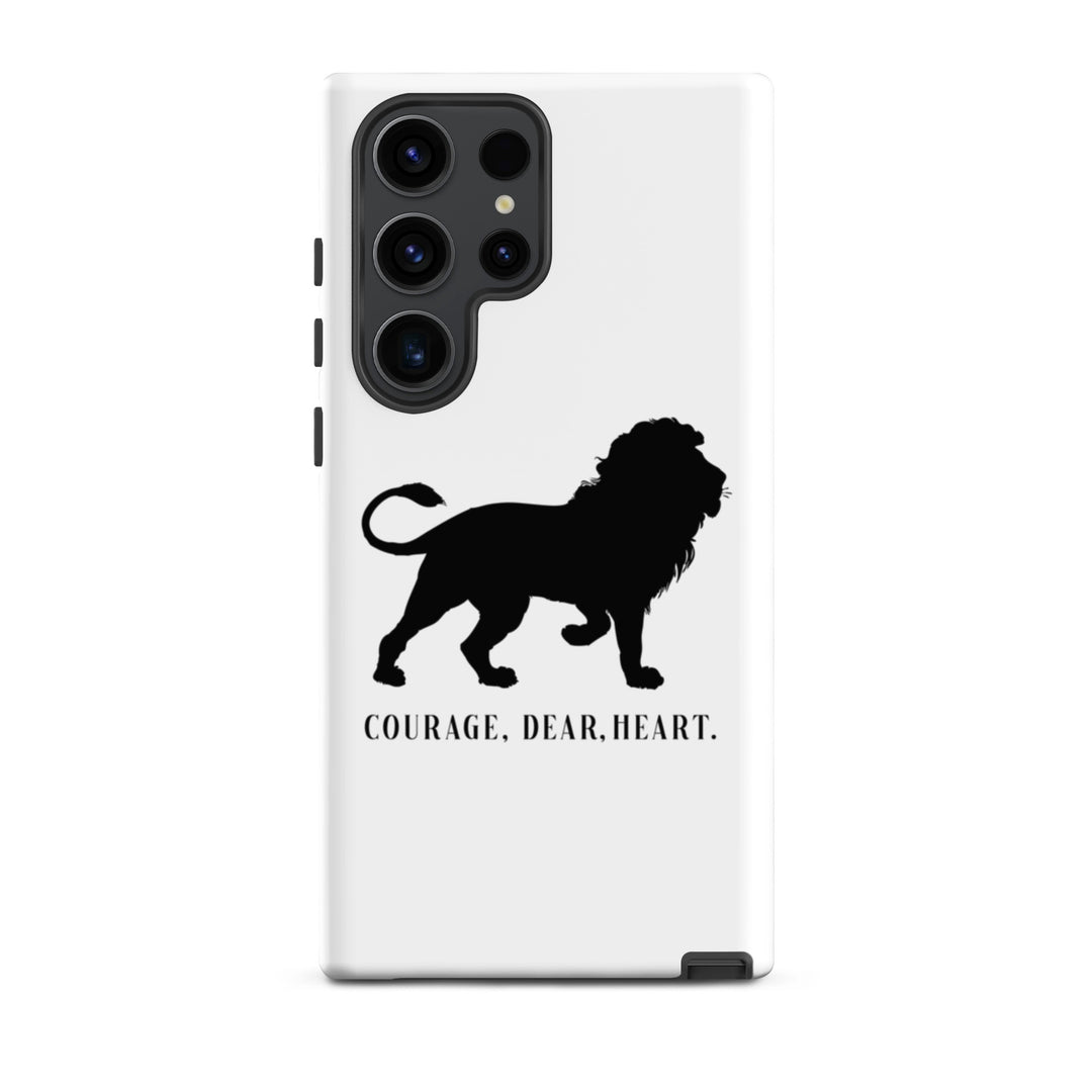 Christian Phone Case Courage Dear Heart White for Samsung® Samsung® Phone Cases Matte Samsung Galaxy S23 Ultra 