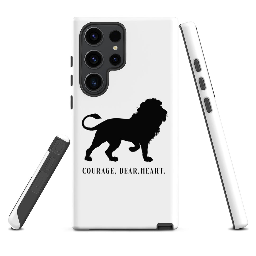 Christian Phone Case Courage Dear Heart White for Samsung® Samsung® Phone Cases   