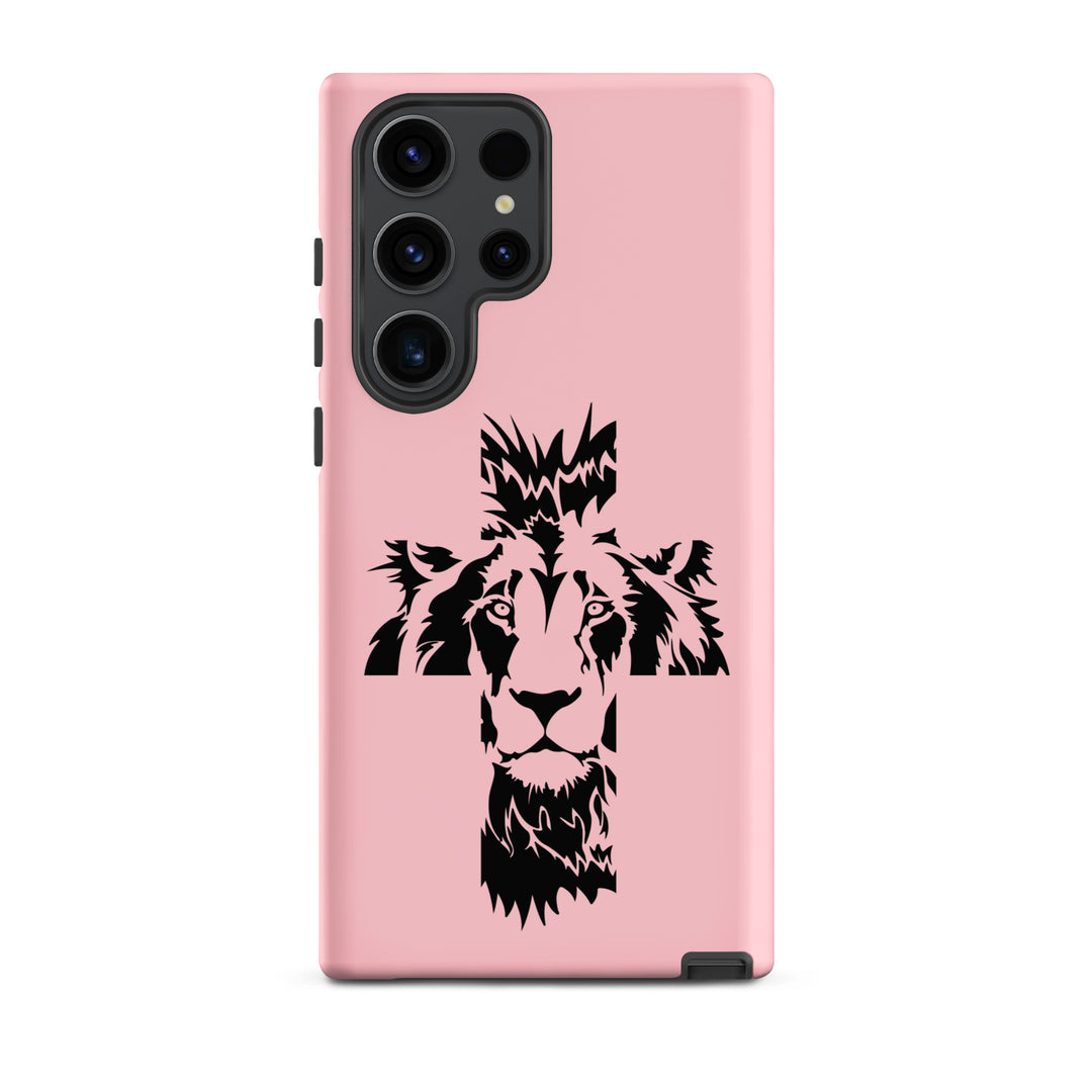 Christian Phone Case Aslan Cross Pink for Samsung® Samsung® Phone Cases Matte Samsung Galaxy S23 Ultra 