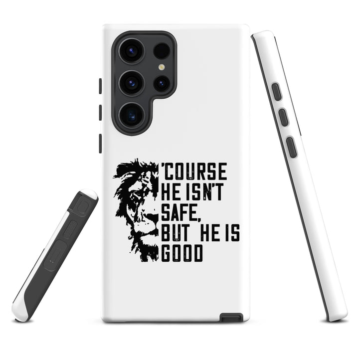 Christian Phone Case 'Course He Isn't Safe White for Samsung® Samsung® Phone Cases   