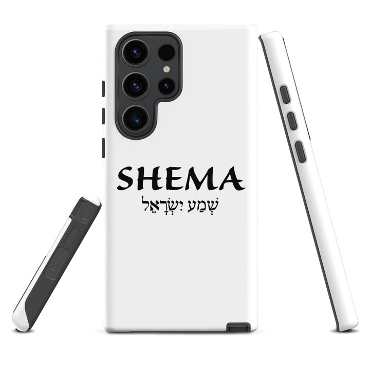 Christian Phone Case Shema Hebrew White for Samsung® Samsung® Phone Cases   