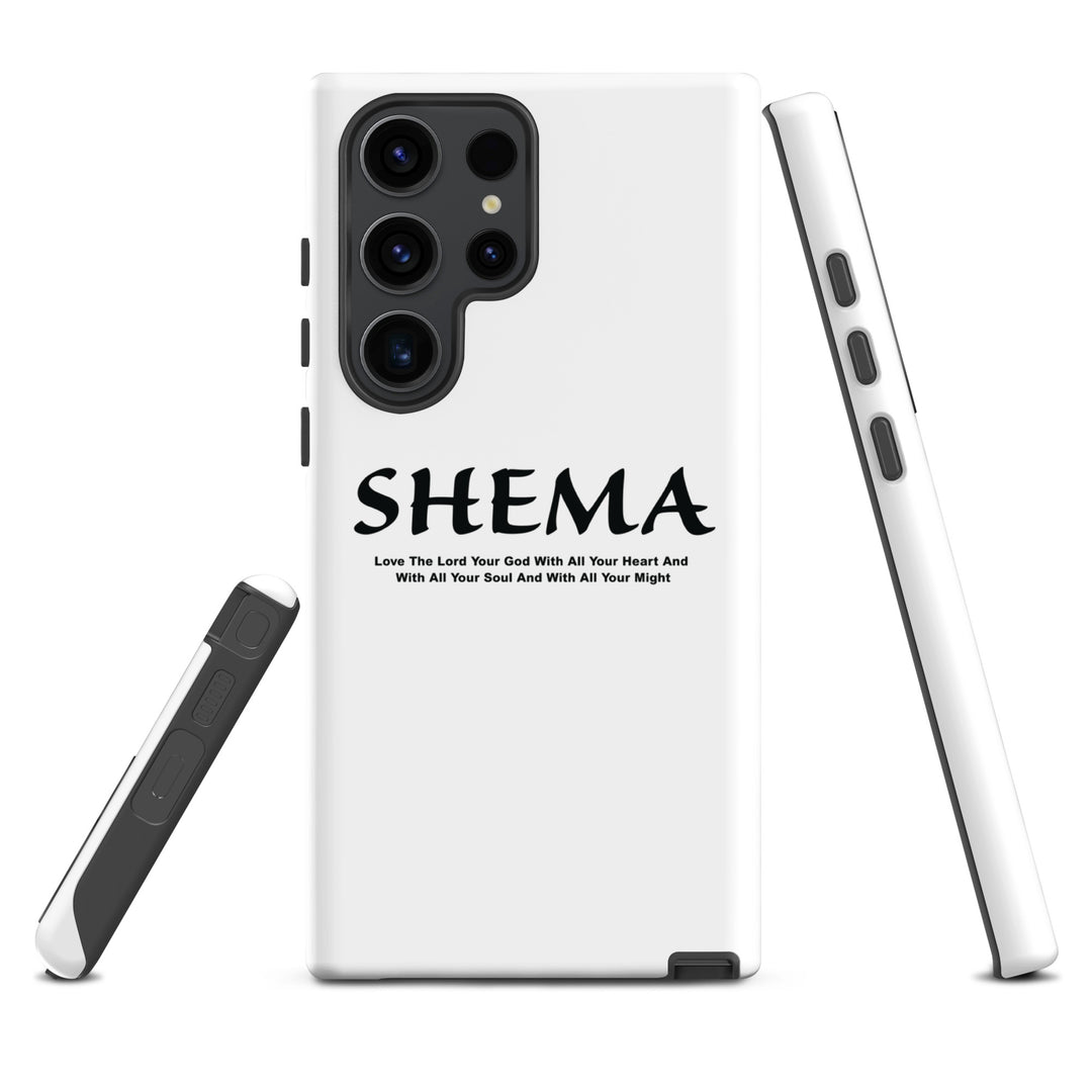 Christian Phone Case Shema Love The Lord White for Samsung® Samsung® Phone Cases   