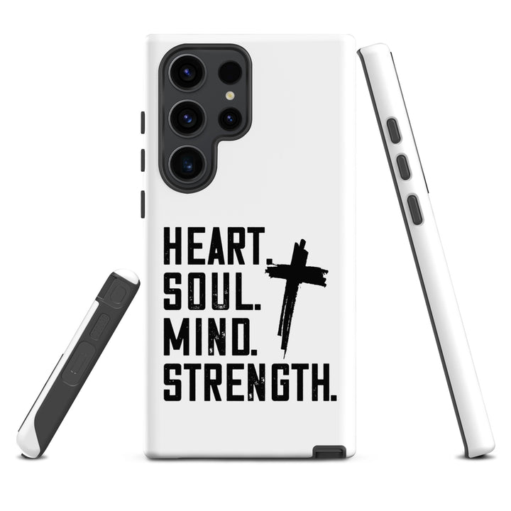 Christian Phone Case Heart Soul Mind Strength White for Samsung® Samsung® Phone Cases   