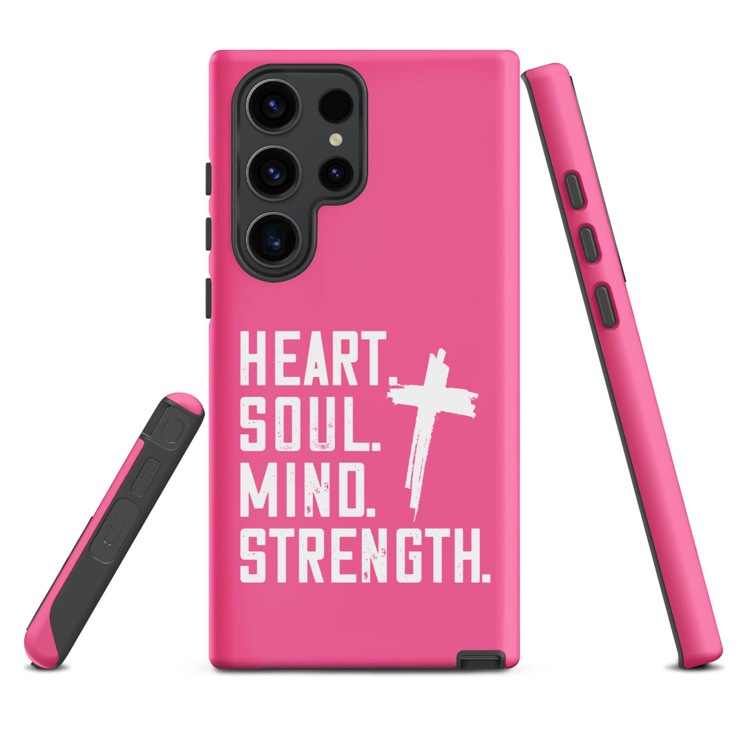 Christian Phone Case Heart Soul Mind Strength Pink for Samsung® Samsung® Phone Cases   