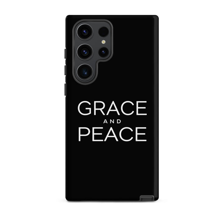 Christian Phone Case Grace and Peace Black for Samsung® Samsung® Phone Cases Matte Samsung Galaxy S23 Ultra 