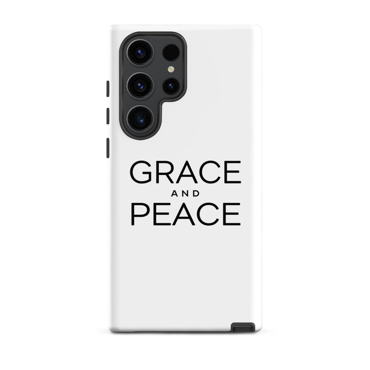 Christian Phone Case Grace and Peace White for Samsung® Samsung® Phone Cases Matte Samsung Galaxy S23 Ultra 