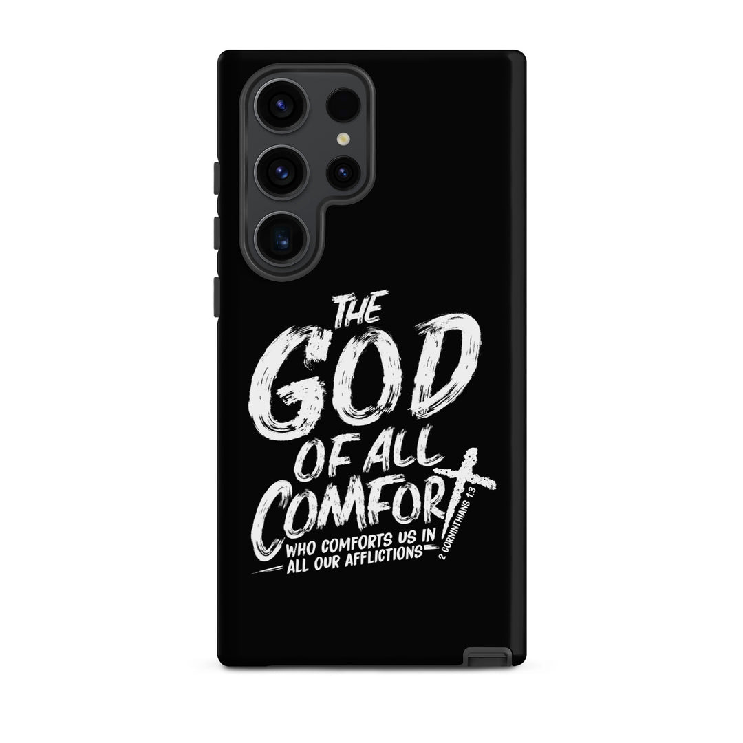 Christian Phone Case God of All Comfort Black for Samsung® Samsung® Phone Cases Matte Samsung Galaxy S23 Ultra 