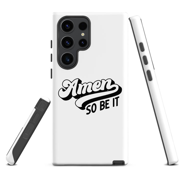 Christian Phone Case Amen So Be It White for Samsung® Samsung® Phone Cases   