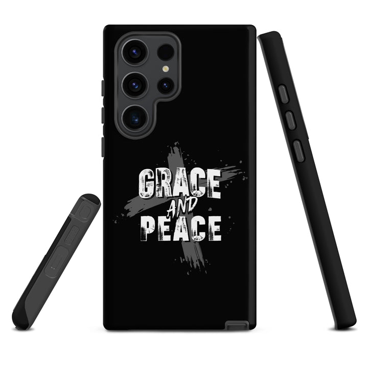 Christian Phone Case Grace and Peace Cross Black for Samsung® Samsung® Phone Cases   