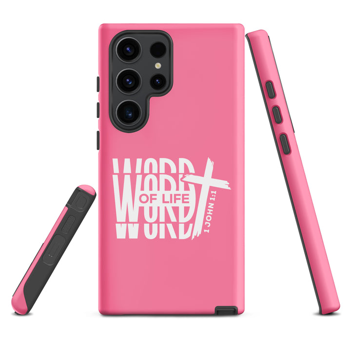 Christian Phone Case Word of Life Cross Pink for Samsung® Samsung® Phone Cases   