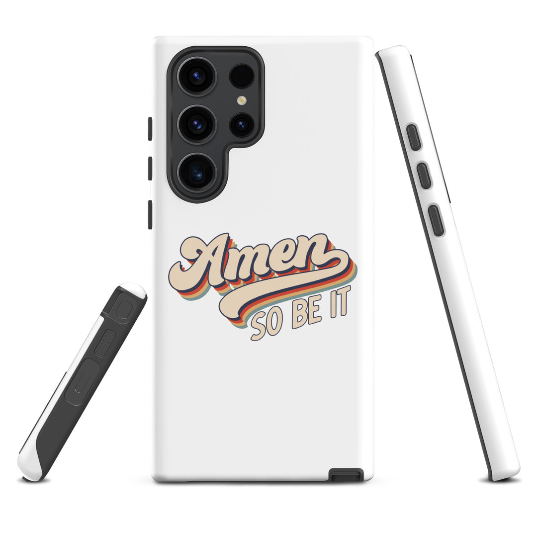 Christian Phone Case Amen So Be It White for Samsung® Samsung® Phone Cases   