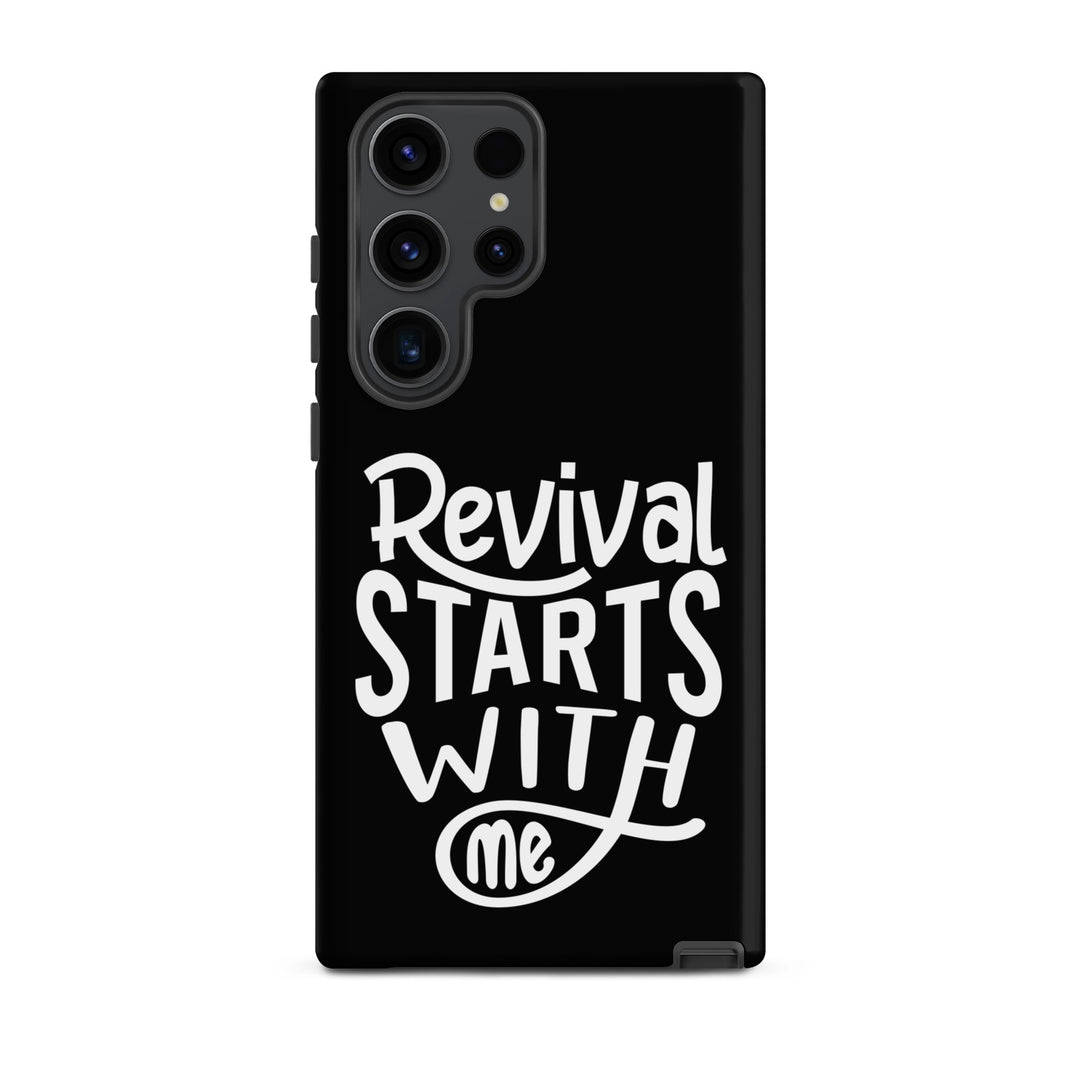 Christian Phone Case Revival Starts With Me Black for Samsung® Samsung® Phone Cases Matte Samsung Galaxy S23 Ultra 