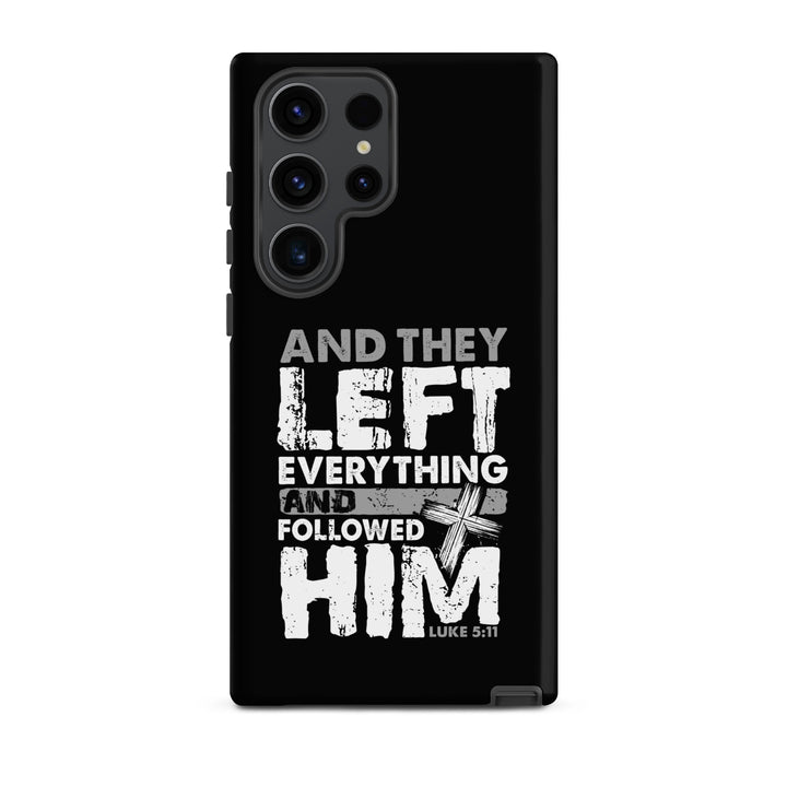 Christian Phone Case Left Everything Cross Black for Samsung® Samsung® Phone Cases Matte Samsung Galaxy S23 Ultra 