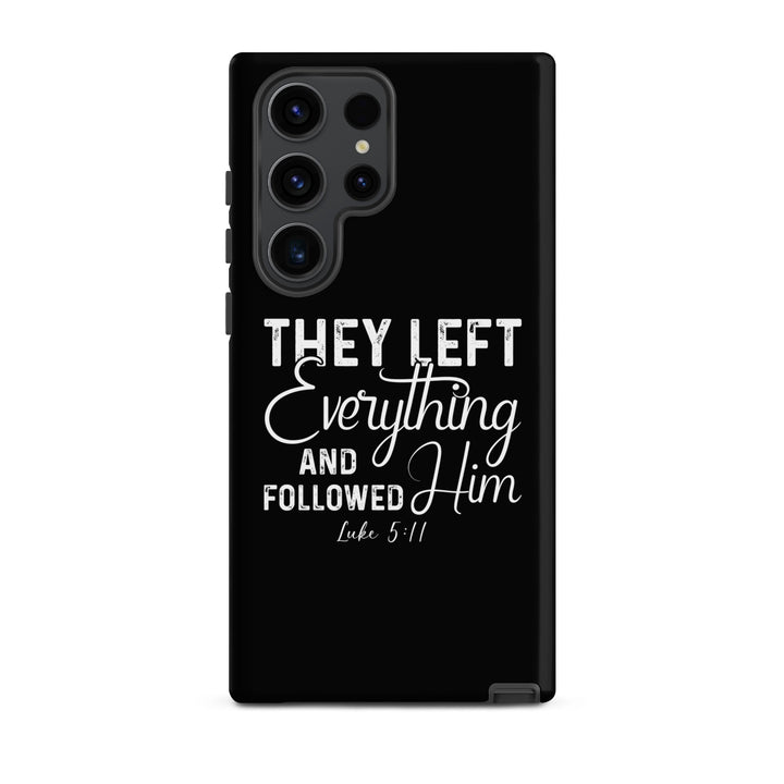 Christian Phone Case Left Everything Black for Samsung® Samsung® Phone Cases Matte Samsung Galaxy S23 Ultra 