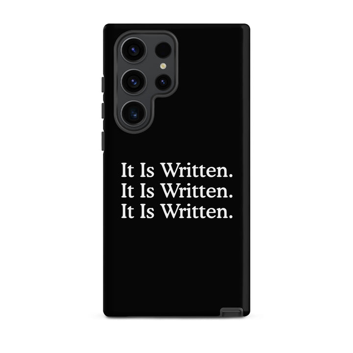 Christian Phone Case It Is Written Black for Samsung® Samsung® Phone Cases Matte Samsung Galaxy S23 Ultra 