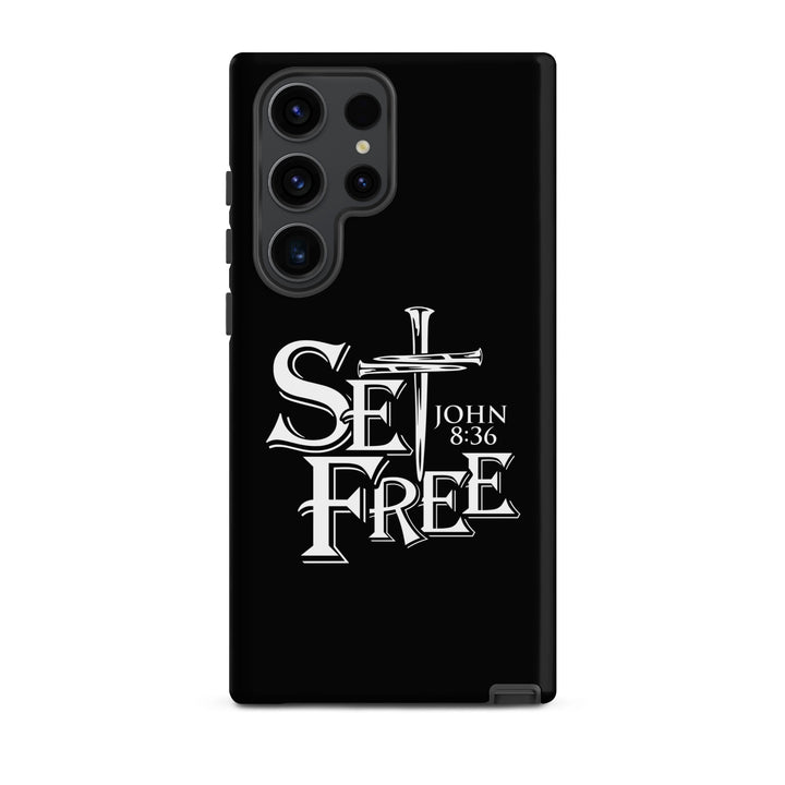 Christian Phone Case Set Free Black for Samsung® Samsung® Phone Cases Matte Samsung Galaxy S23 Ultra 