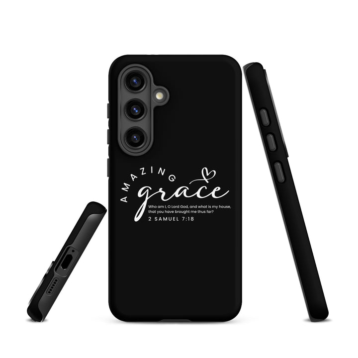 Christian Phone Case Amazing Grace Heart Black for Samsung® Samsung® Phone Cases   