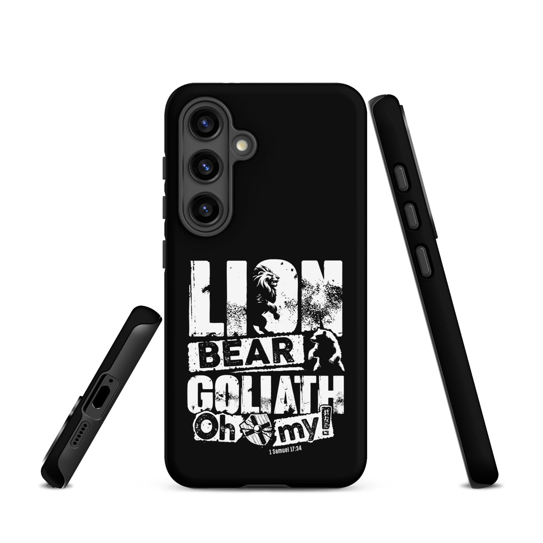 Christian Phone Case Lion Bear Goliath Black for Samsung® Samsung® Phone Cases   