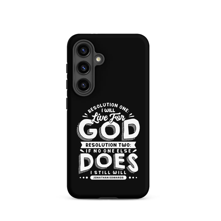 Christian Phone Case Live For God Black for Samsung® Samsung® Phone Cases Matte Samsung Galaxy S24 