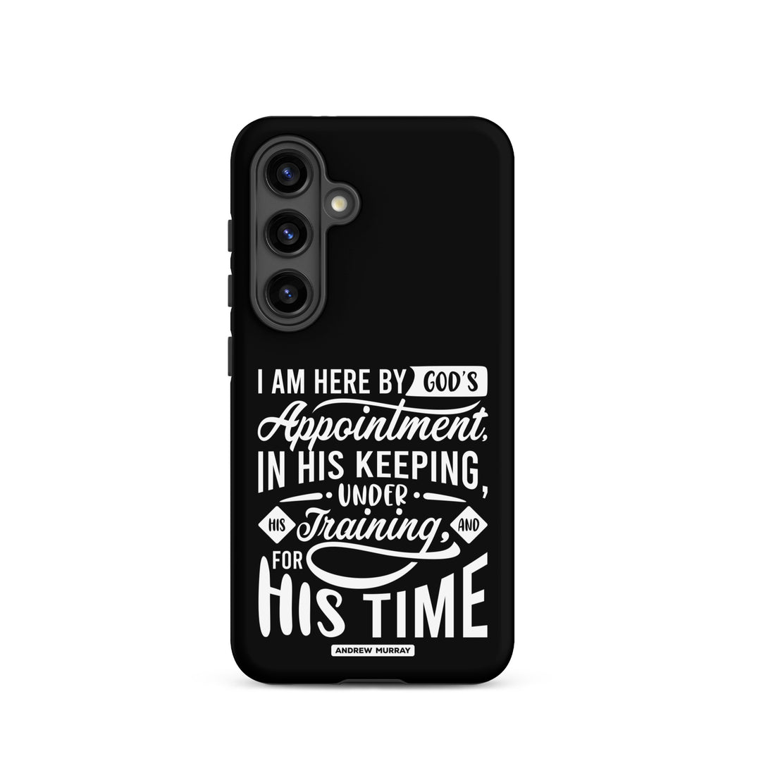 Christian Phone Case His Time Black for Samsung® Samsung® Phone Cases Matte Samsung Galaxy S24 