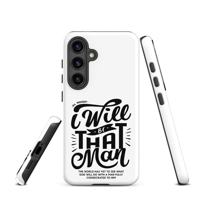 Christian Phone Case I Will Be That Man White for Samsung® Samsung® Phone Cases   