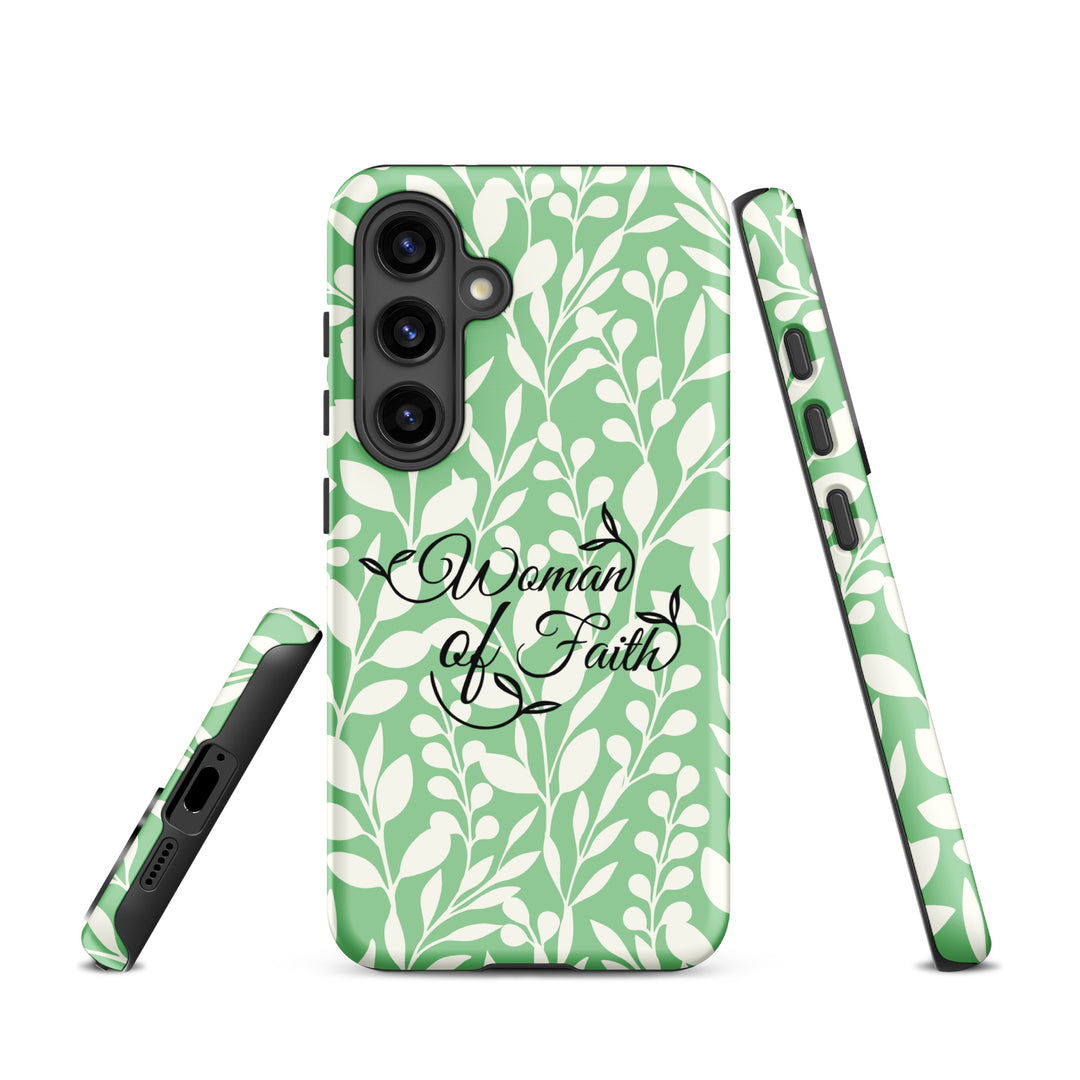 Christian Phone Case Woman of Faith Green for Samsung® Samsung® Phone Cases   