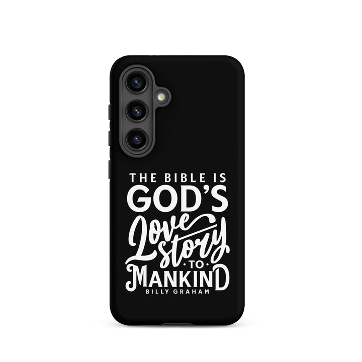 Christian Phone Case God's Love Story Black for Samsung® Samsung® Phone Cases Matte Samsung Galaxy S24 