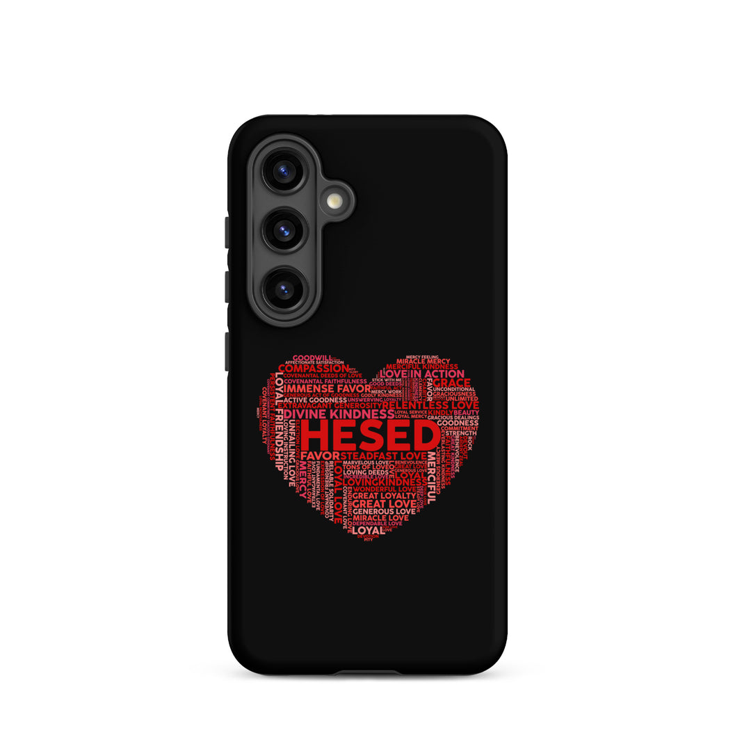 Christian Phone Case Hesed Heart Black for Samsung® Samsung® Phone Cases Matte Samsung Galaxy S24 