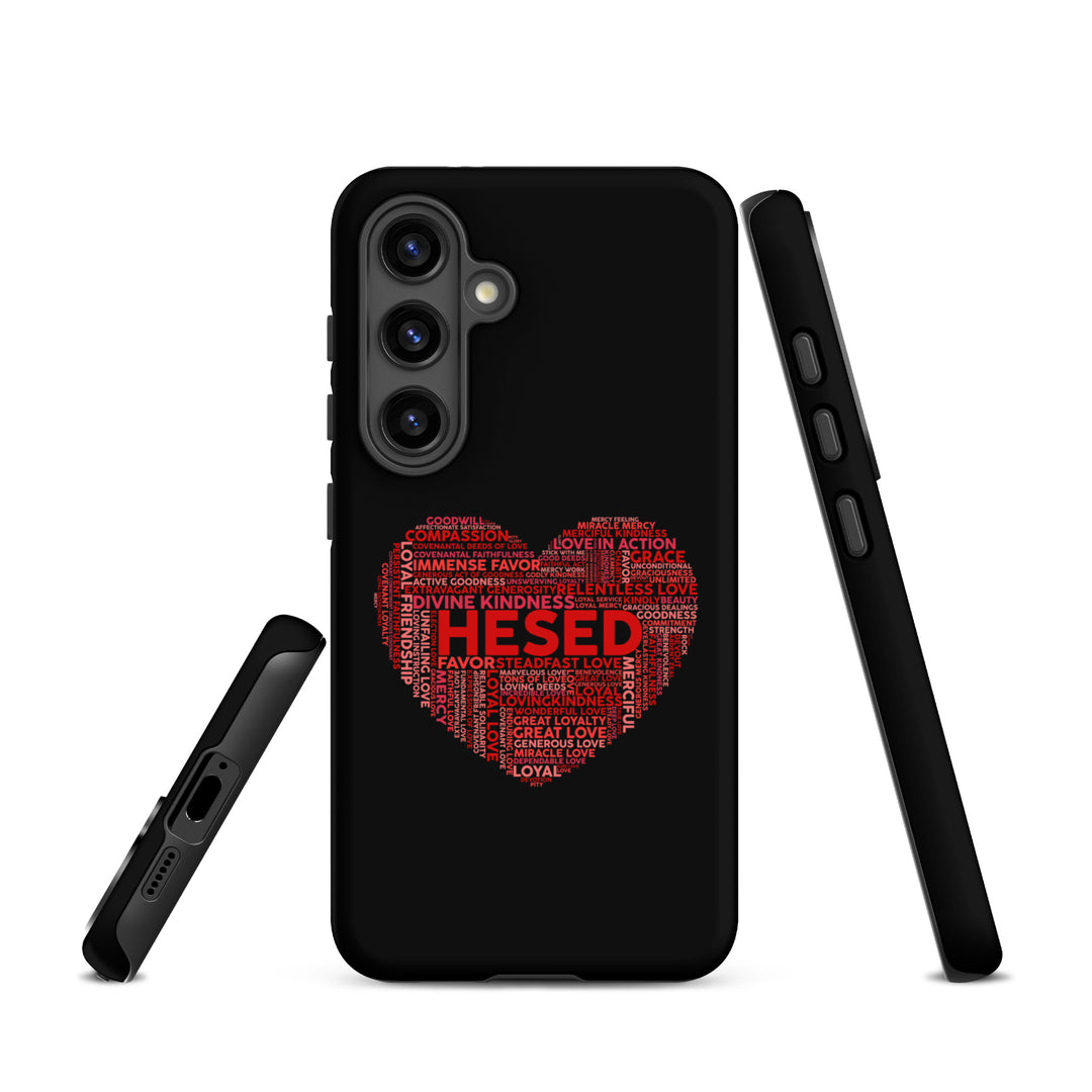 Christian Phone Case Hesed Heart Black for Samsung® Samsung® Phone Cases   