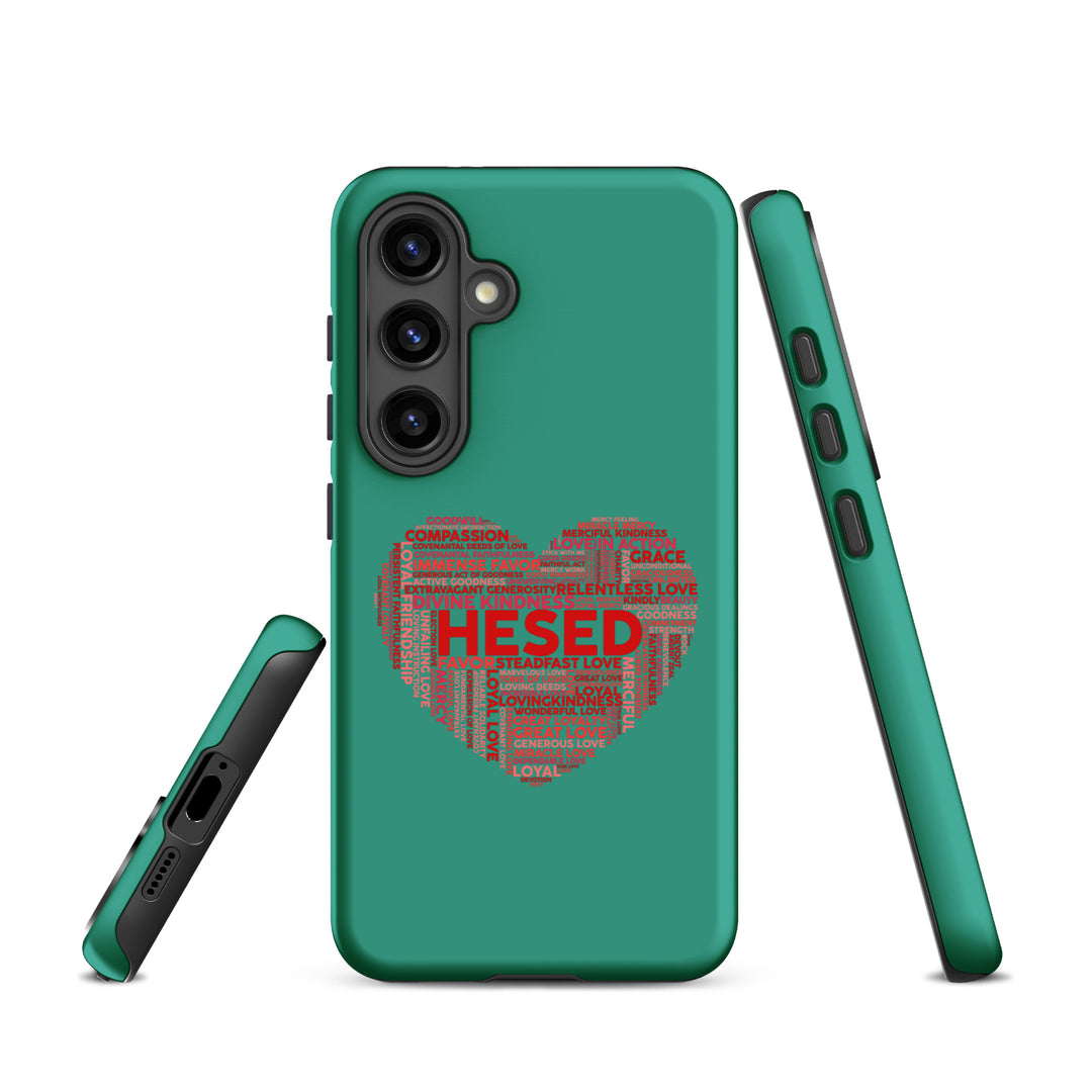 Christian Phone Case Hesed Heart Teal for Samsung® Samsung® Phone Cases   