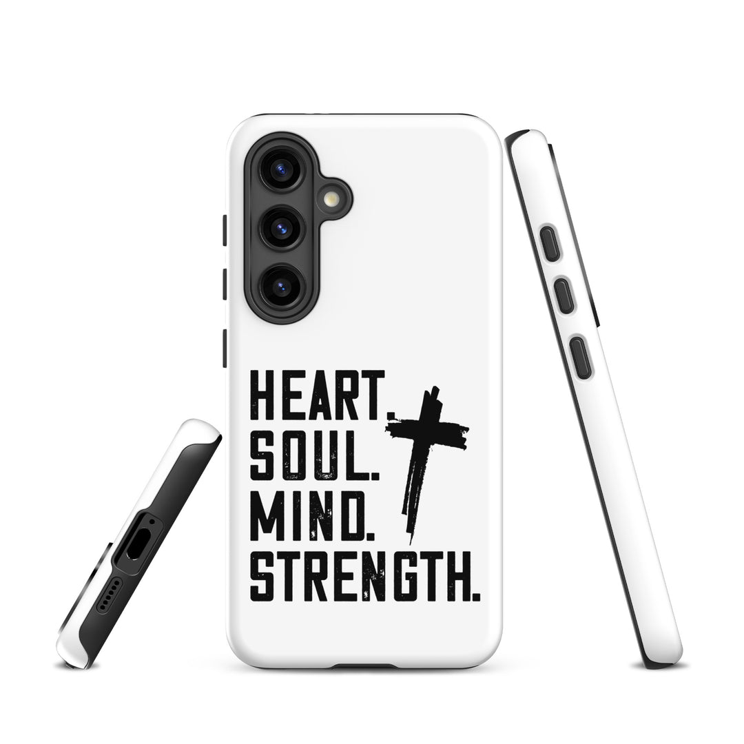 Christian Phone Case Heart Soul Mind Strength White for Samsung® Samsung® Phone Cases   