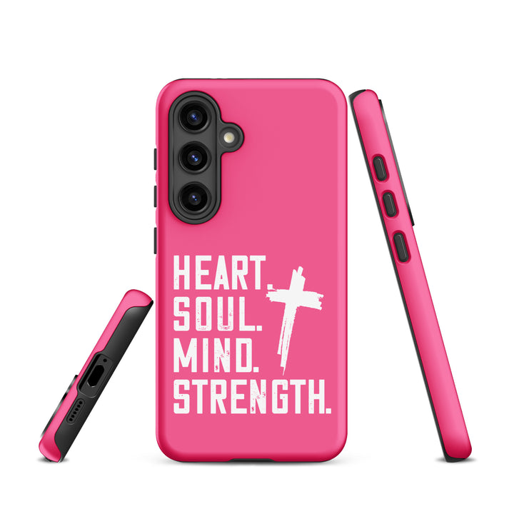 Christian Phone Case Heart Soul Mind Strength Pink for Samsung® Samsung® Phone Cases   