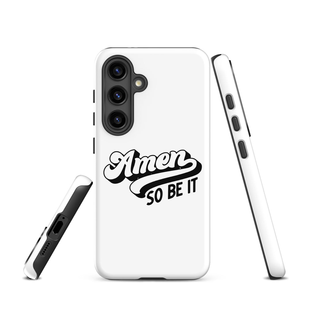 Christian Phone Case Amen So Be It White for Samsung® Samsung® Phone Cases   