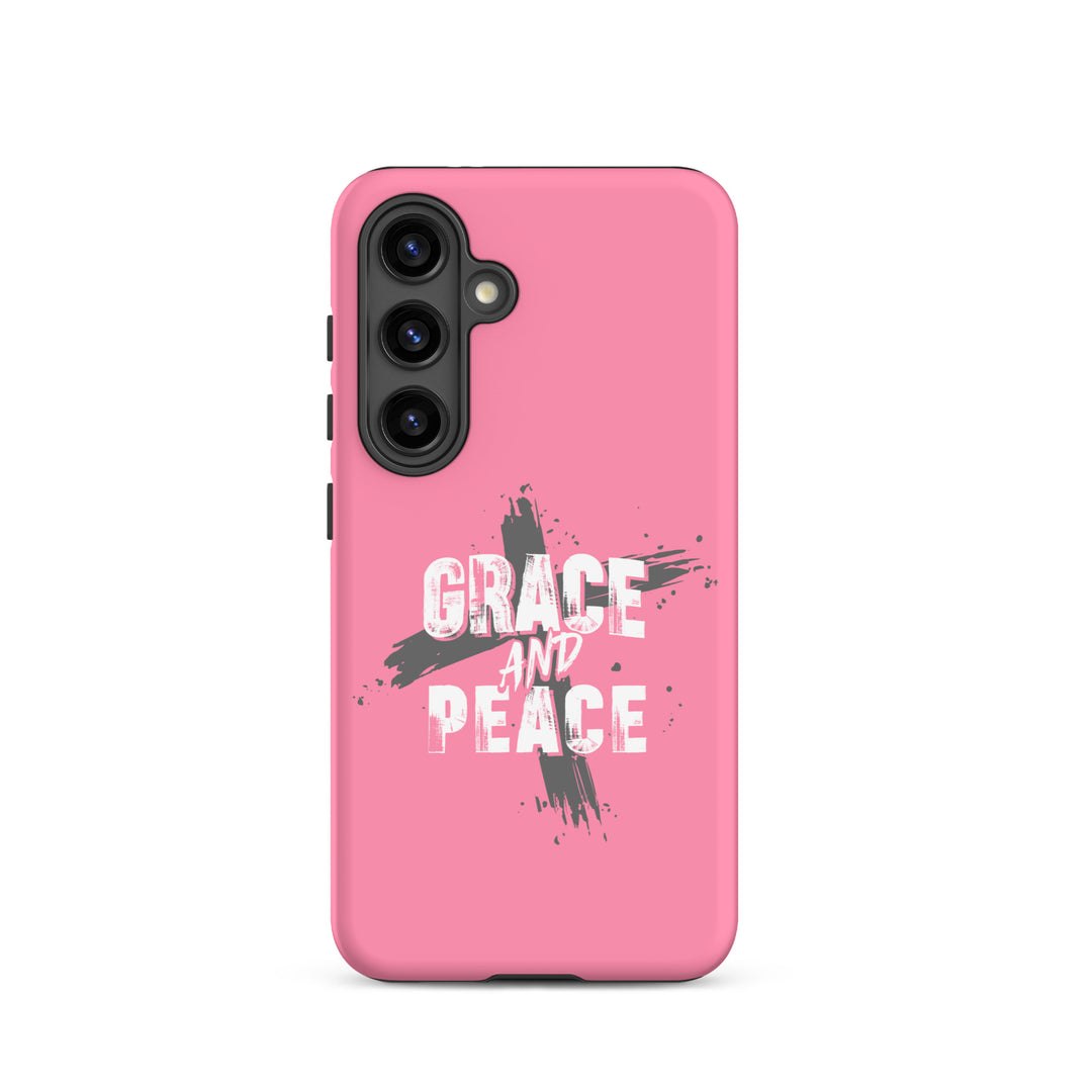 Christian Phone Case Grace and Peace Pink for Samsung® Samsung® Phone Cases Matte Samsung Galaxy S24 