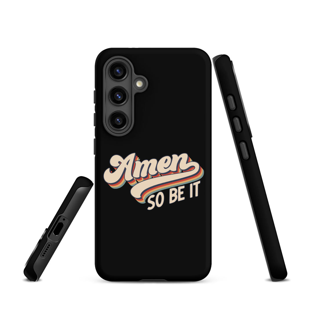 Christian Phone Case Amen So Be It Black for Samsung® Samsung® Phone Cases   