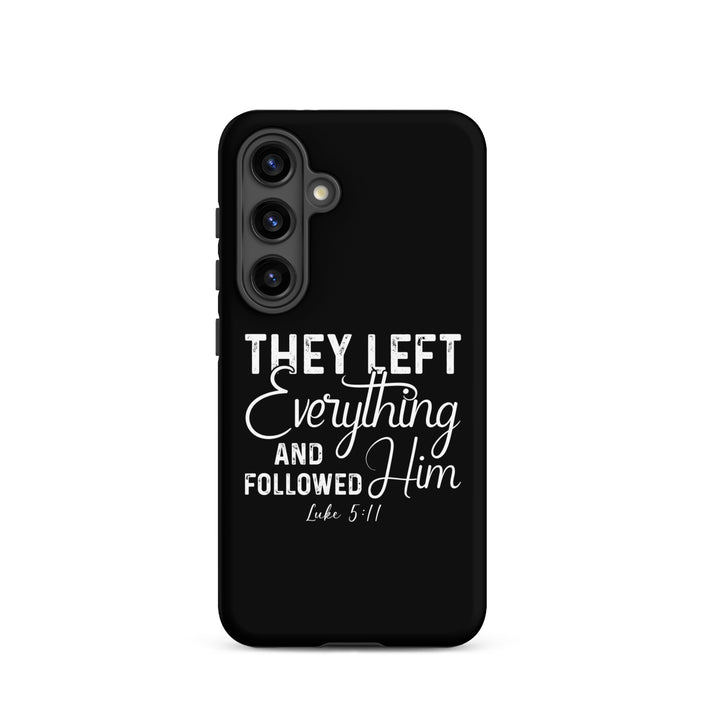 Christian Phone Case Left Everything Black for Samsung® Samsung® Phone Cases Matte Samsung Galaxy S24 